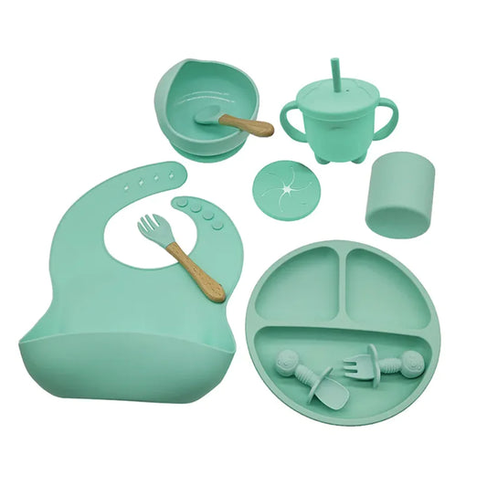 Baby Silicone Feeding Tableware Set Safe & Durable