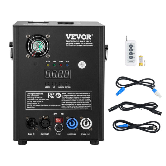 VEVOR 1/2/4X Cold Spark Machine Stage Effect DMX Firework DJ Event Party Wedding