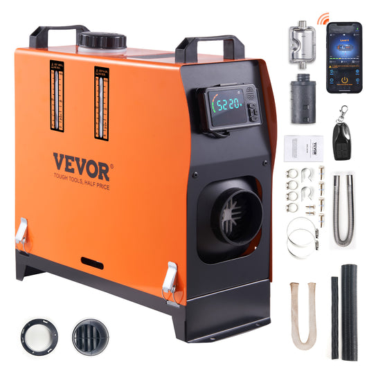 VEVOR Diesel Air Heater All-in-One 5/8 KW With LCD Remote Control Bluetooth