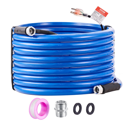 VEVOR Heated Water Hose 15ft-100ft for RV -45℉ Antifreeze Drinking Water Hose