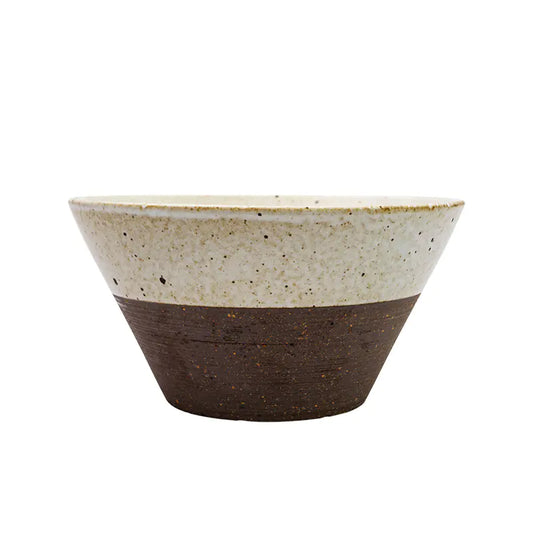 Vibrant Japanese Stoneware Ramen Salad Bowl with Cutlery