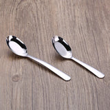 Elegant Flat Bottom Soup Spoon, Stainless Steel Ladle