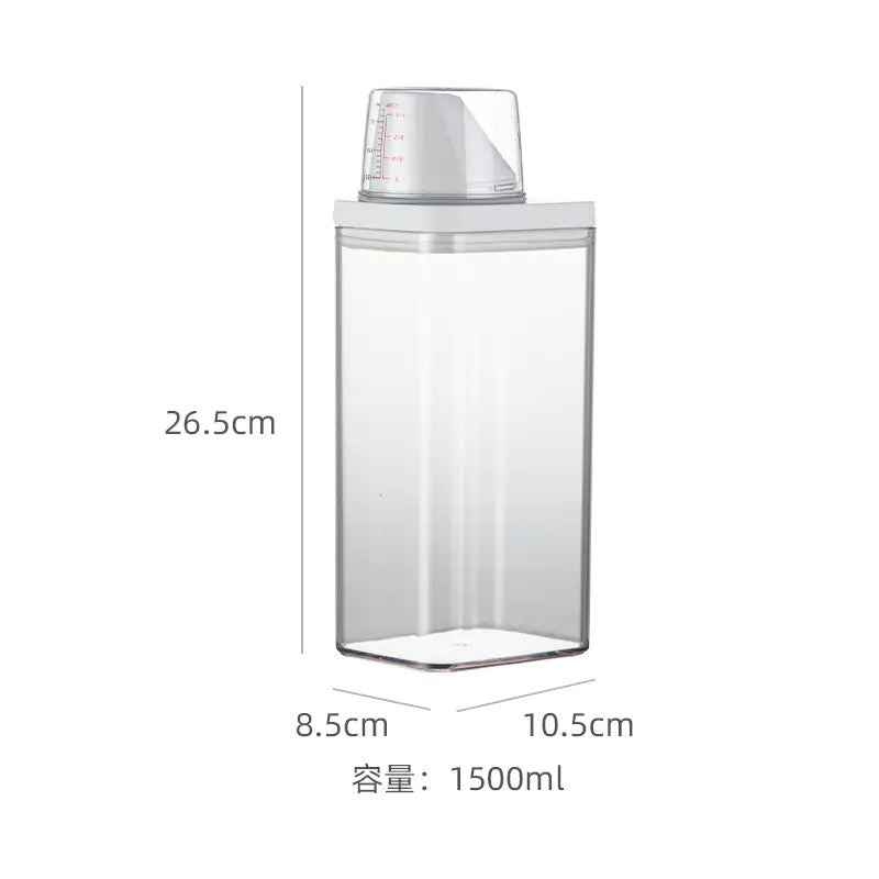 Durable Clear Laundry Storage Jar Transparent & Moisture-Proof