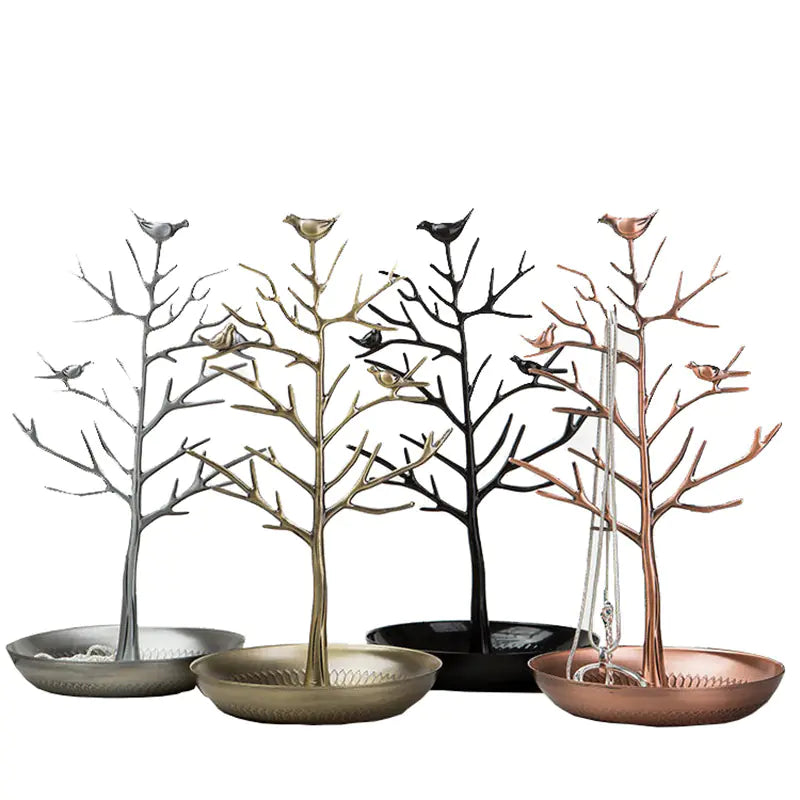 Elegant Lovebird Jewelry Organizer Stand Decorative Money Tree