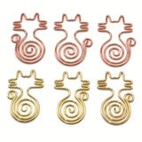 Decorative Cat-Shaped Rose Gold Electroplated Paper Clips