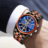 Radiant Wood Quartz Sports Watch Sporty & Multifunction