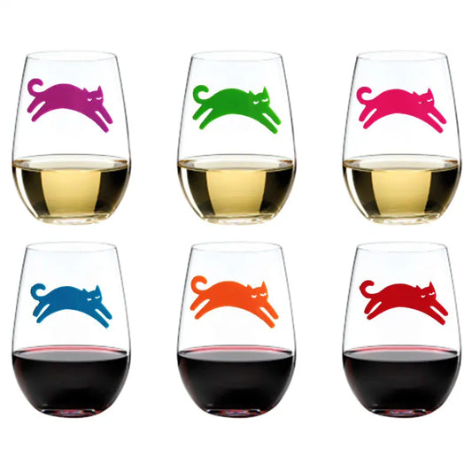 Durable Cat Silicone Drink Markers for Party Glasses