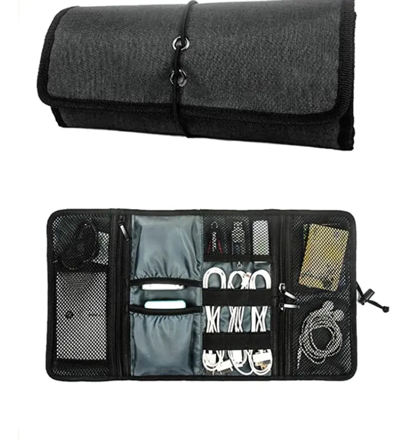 Travel Tech Organizer - Compact Shockproof Case Electronics Organizer