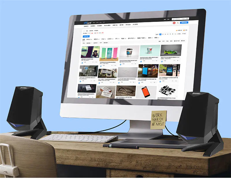 Computer USB Hi-Fi Speakers Multimedia Wireless Compact Speakers