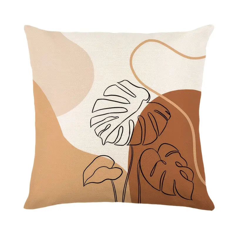 Nordic Morandi Abstract Lines Throw Soft Pillowcase 17.71in
