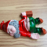 Unique Funny Whimsical Tipsy Gnome Sculpture Statue Home Decor