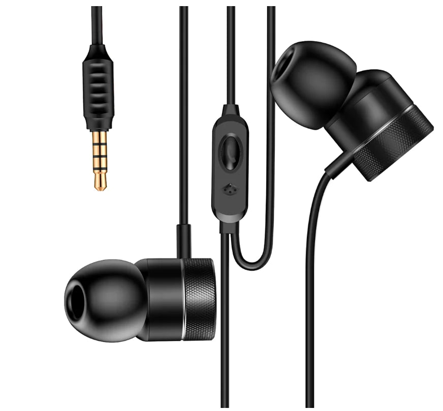 Superior Sound Wired Earphones Long-Cable In-Ear Microphone