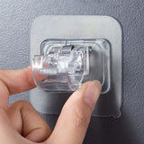 Adjustable Door Rod Clasp Damage-Free Adhesive