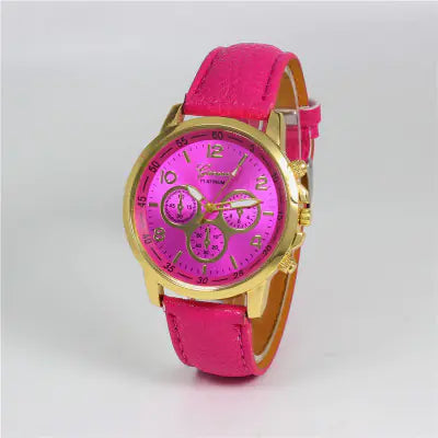 Couple's Watch with Faux Three-Eye Design Waterproof  for Gift