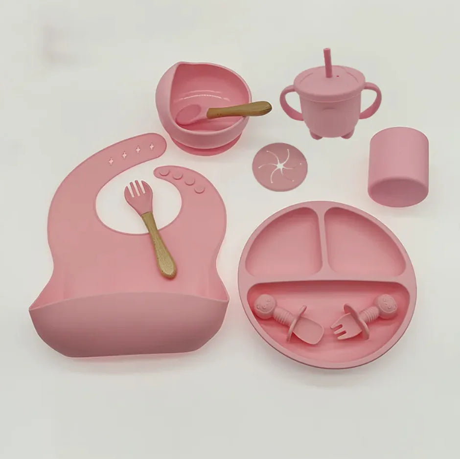 Baby Silicone Feeding Tableware Set Safe & Durable