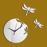 Acrylic Dragonfly Wall Clock for Living Room Decor wall art
