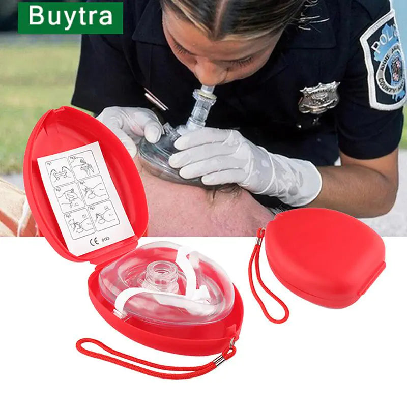 CPR Safety Compact Emergency Respiration Rescue Breathing Valve Mask