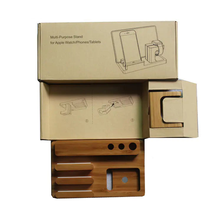 Eco-Friendly Bamboo Device Holder & Charger Stylish Anti Slip
