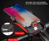 Cyclist's 4-in-1 Multi-Light with Horn Rechargeable Long Lasting