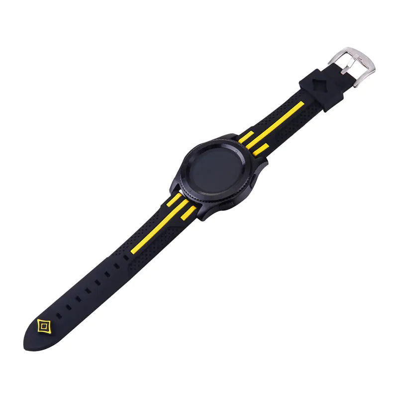 Versatile Smart Dual Color Silicone Stripe Watch Strap Comfortable