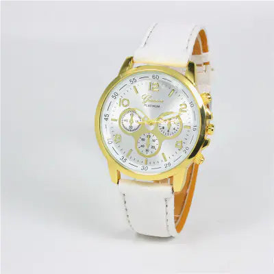 Couple's Watch with Faux Three-Eye Design Waterproof  for Gift