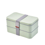Eco-Friendly Wheat Straw Bento Box microwave-safe dual-layer