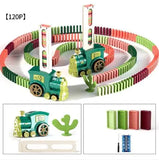 Interactive Battery-Powered Domino Train Set Creative Toy