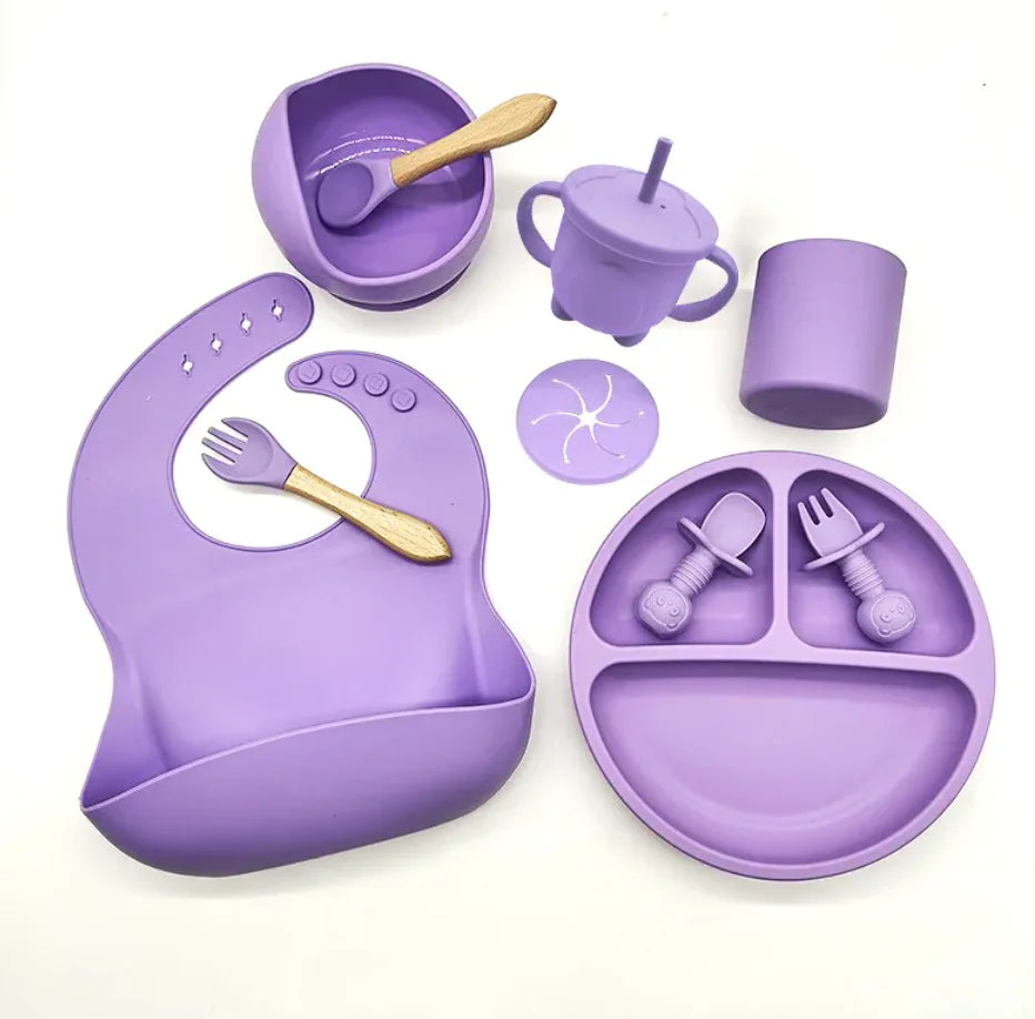 Baby Silicone Feeding Tableware Set Safe & Durable