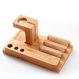 Eco-Friendly Bamboo Device Holder & Charger Stylish Anti Slip