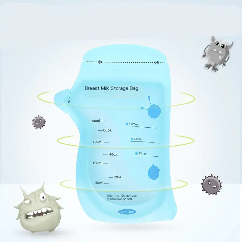 30-Pack 200ml Breast Milk Storage Bags BPA-Free