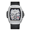 Multifunctional Men's Waterproof Quartz Watch with Leather, Stainless Steel