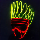 Durable Glow Mask for Halloween Dance & Stage EL Costume