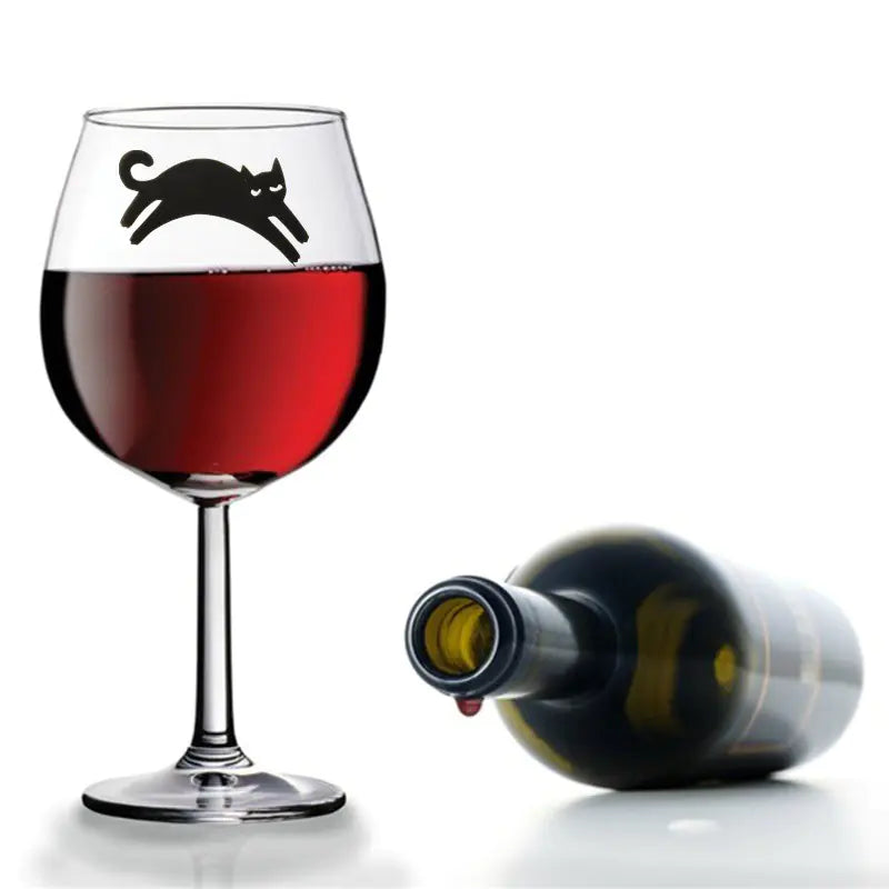 Durable Cat Silicone Drink Markers for Party Glasses