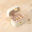 Compact Leather Ring Travel Case Ring Case Organizer