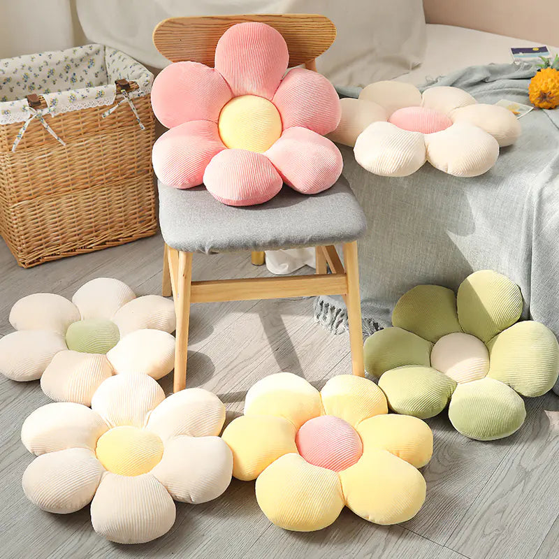 Versatile Nature Soft Cartoon Flower Plush Pillow