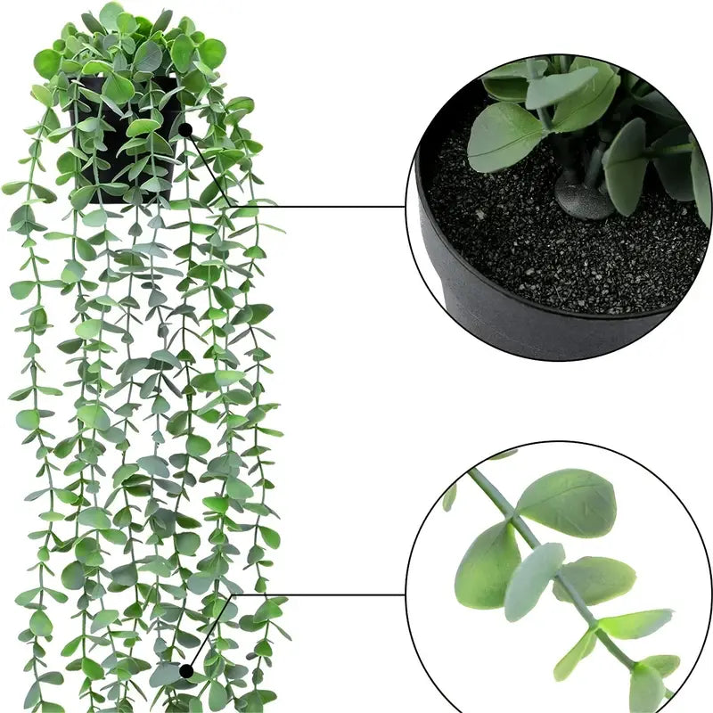 Faux Eucalyptus Wall Plant Decor (1 Piece) Artificial Greenery Wall-Hanging