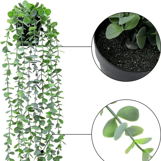 Faux Eucalyptus Wall Plant Decor (1 Piece) Artificial Greenery Wall-Hanging