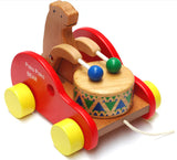 Little Bear Wooden Drum Toy Educational Rhythmic Gift