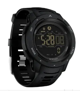 Ergonomic Military Waterproof Watch with Step Counter & Alarm
