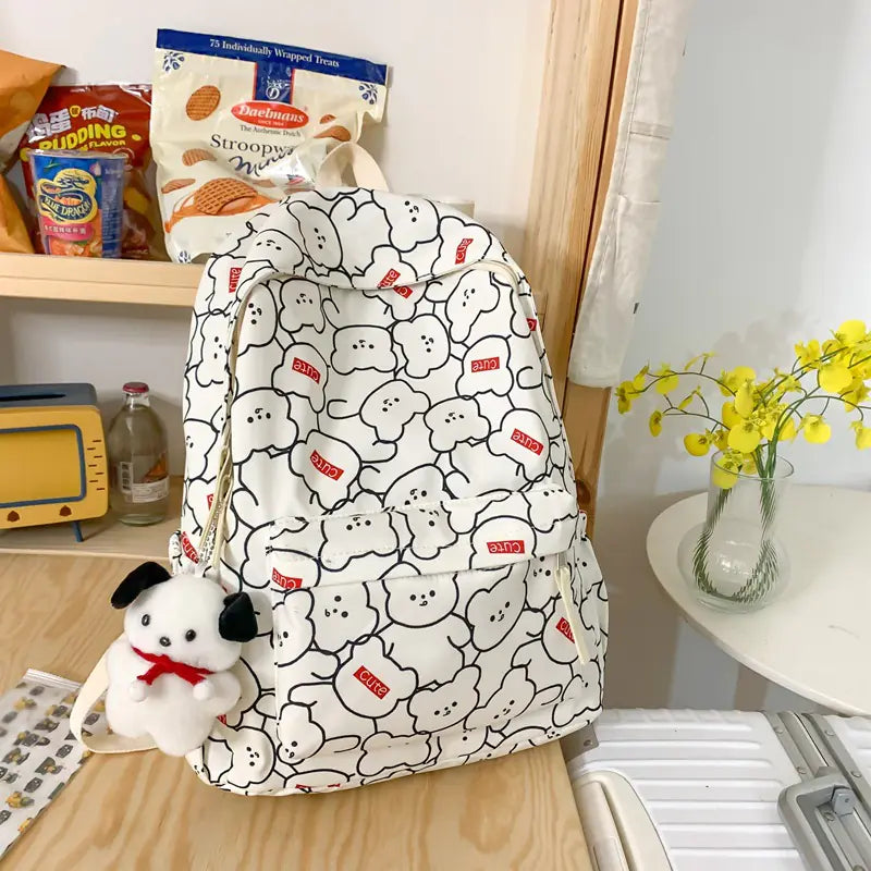 Chic Print Student Laptop Backpack Printed Lightweight Backpack