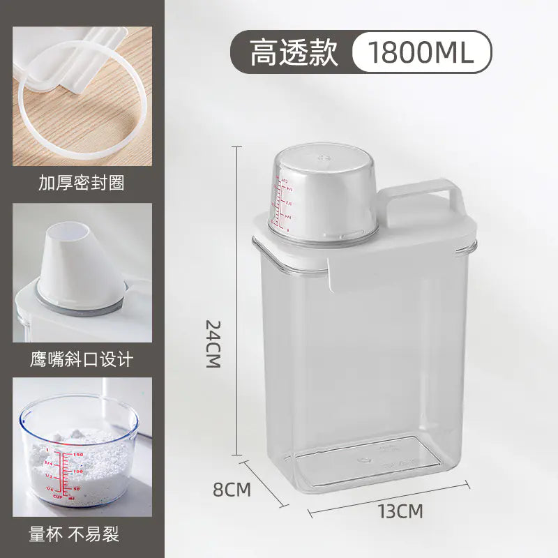 Durable Clear Laundry Storage Jar Transparent & Moisture-Proof