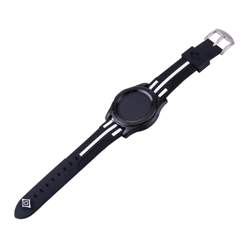 Versatile Smart Dual Color Silicone Stripe Watch Strap Comfortable