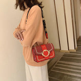 Sleek Vintage Vintage PU-leather Fashionable Mini Crossbody Bag for Women