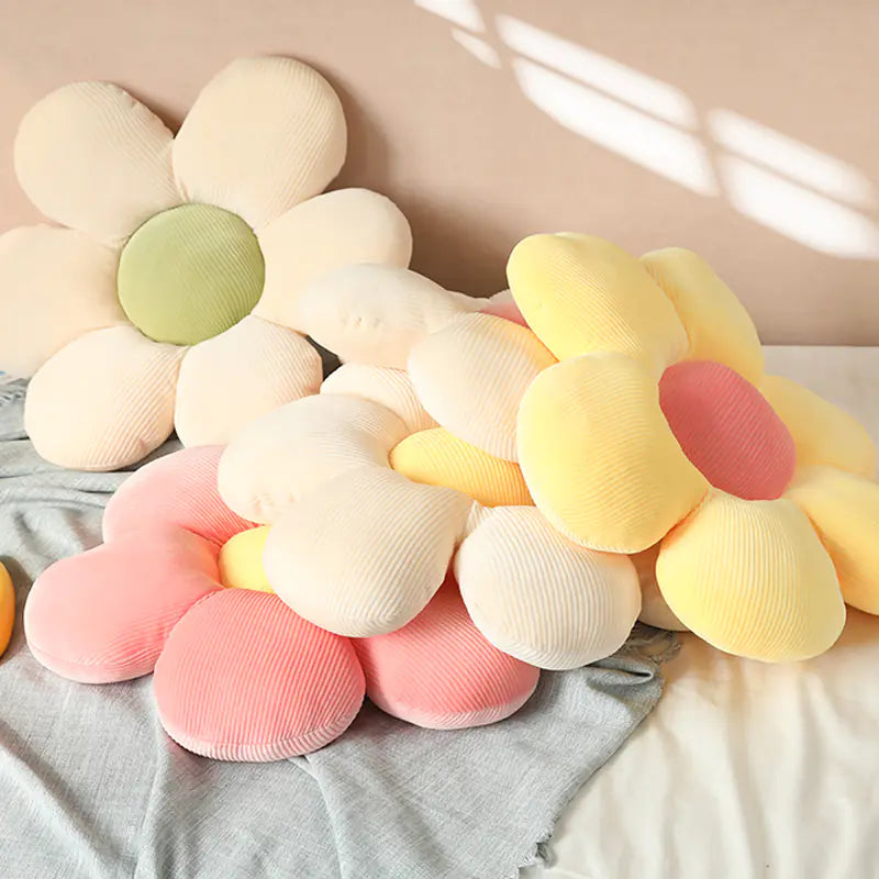 Versatile Nature Soft Cartoon Flower Plush Pillow