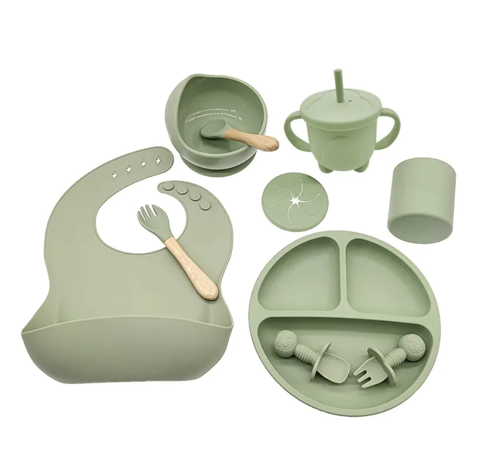 Baby Silicone Feeding Tableware Set Safe & Durable