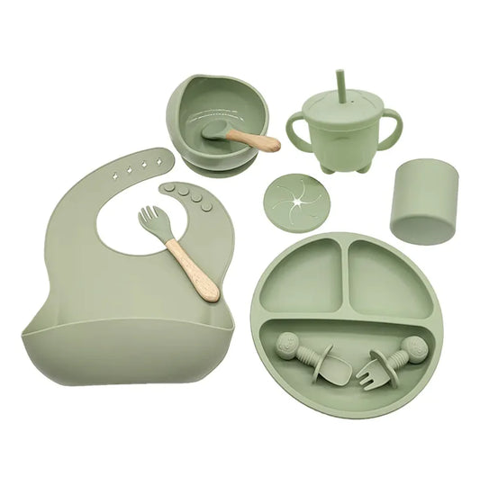 Baby Silicone Feeding Tableware Set Safe & Durable