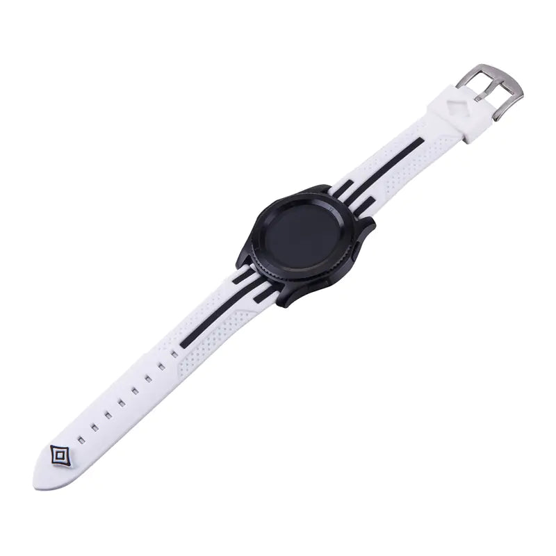 Versatile Smart Dual Color Silicone Stripe Watch Strap Comfortable