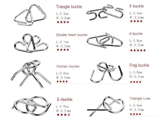 Brainy Metal Ring Puzzle intellectual for adults