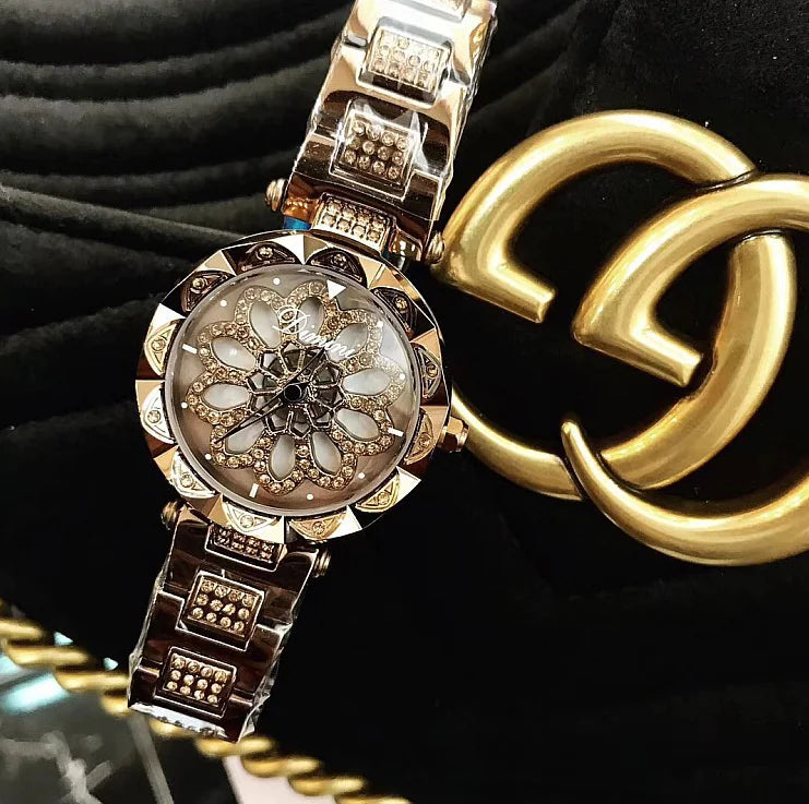 Timini Women's Elegant Stainless Steel Diamond Watch Stainless