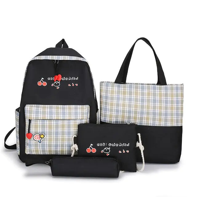 Vintage Harajuku School Backpack Lightweight Trendy Backpack